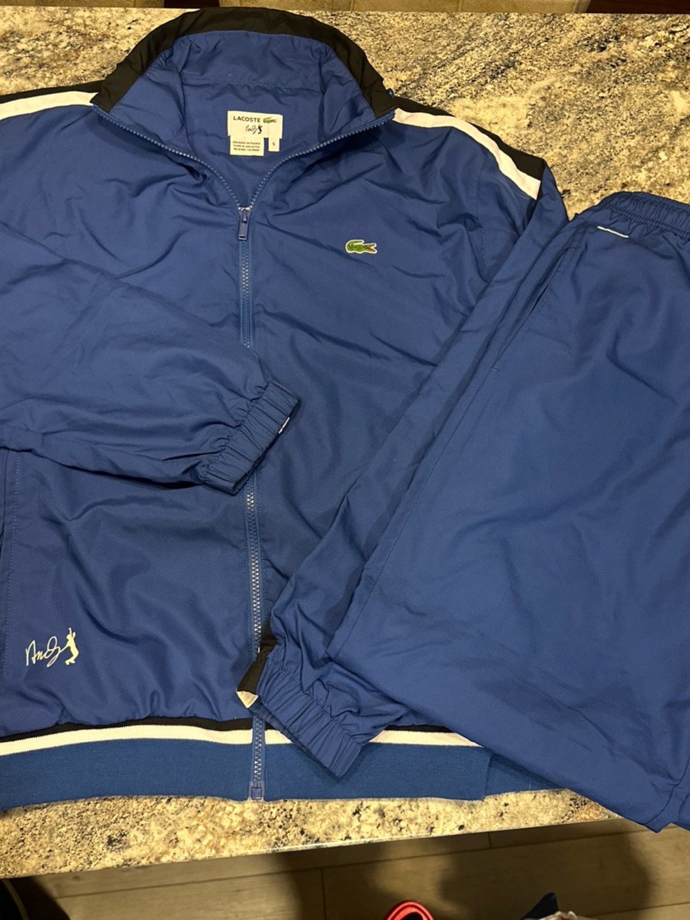 Vintage Lacoste x Andy Roddick Tracksuit Mens 5 Large Royal Blue Tennis Set